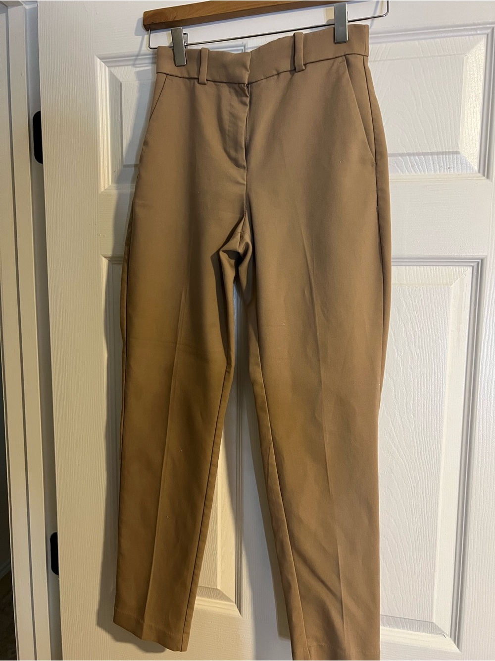 H&M Khaki Ankle-Length Tailored Pants